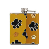 Flasques Tan et empreinte de patte noir sur un arrière - pl (Dos)