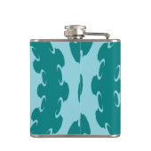 Flasques Tanager Turquoise et sarcelle Bleu Croissant Lune (Dos)