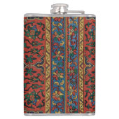 Flasques Tapis persan rouge bleu classique (Dos)