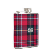 Flasques Tartan avec vos initiales (Droite)