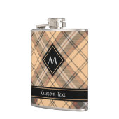 Flasques Tartan beige et marron (Gauche)
