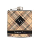 Flasques Tartan beige et marron (Devant)