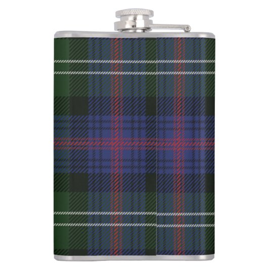 Flasques Tartan Clan Sutherland Plaid Vert Noir Rustique (Dos)