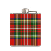 FLASQUES TARTAN ÉCOSSE ROUGE, TOPAZ JAUNE MONOGRAMME EN PIE (Dos)
