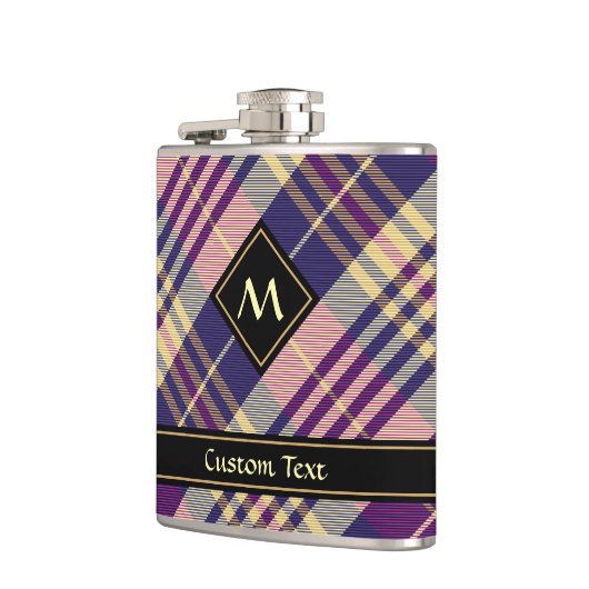 Flasques Tartan mauve, or et bleu (Gauche)