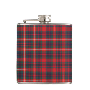 Flasques Tartan moderne lumineux de rouge de clan de Fraser