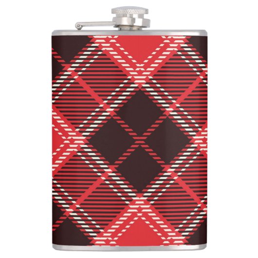 Flasques Tartan noir rouge (Devant)