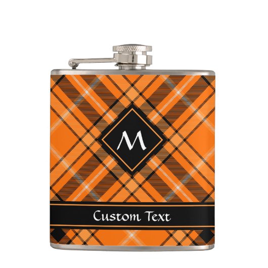 Flasques Tartan orange d'Halloween (Devant)