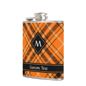 Flasques Tartan Orange Halloween (Gauche)