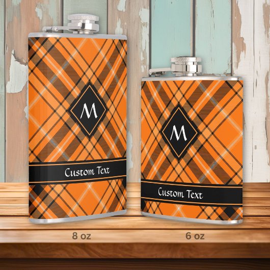 Flasques Tartan Orange Halloween