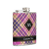 Flasques Tartan rose, or et bleu (Droite)