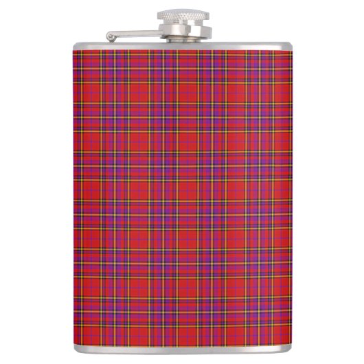 Flasques Tartan rouge plaid Swahili À damiers Motif (Devant)