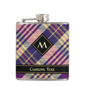 Flasques Tartan Violet, Or et Bleu (Devant)