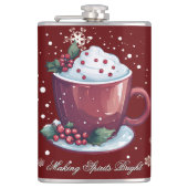 Flasques Tasse de chocolat chaud de Noël | Rouge (Devant)
