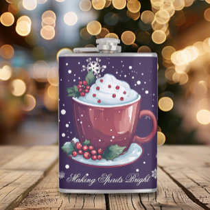Flasques Tasse de chocolat chaud de Noël Violet