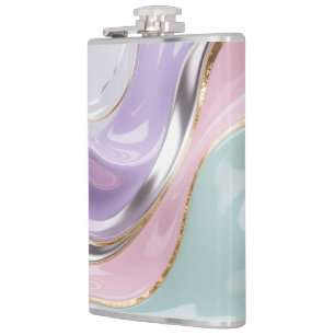 Flasques Tasse pastel d'art fluide abstrait – Art pastel te