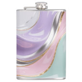 Flasques Tasse pastel d'art fluide abstrait – Art pastel te (Devant)