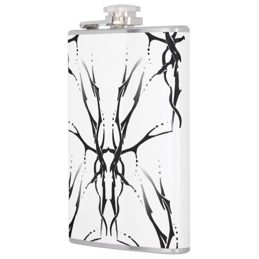 Flasques Tatouage Tribal du Cerf numérique noir et blanc (Gauche)