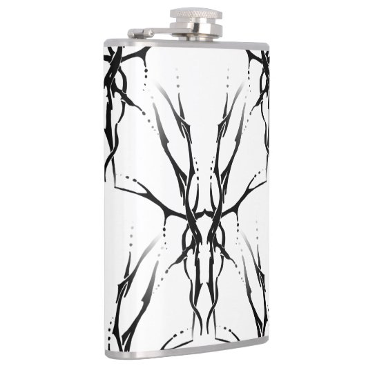 Flasques Tatouage Tribal du Cerf numérique noir et blanc (Droite)