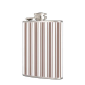 Flasques Taupe brun et blanc bonbons rayures (Gauche)