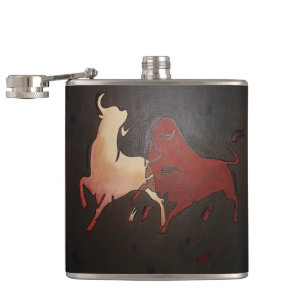 Flasques Taurean Bulls Animal Art