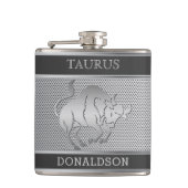 Flasques Taurus le taureau en noir et en argent Mesh (Devant)