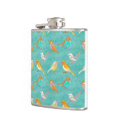 Flasques Teal et turquoise colorée orange de motif (Gauche)