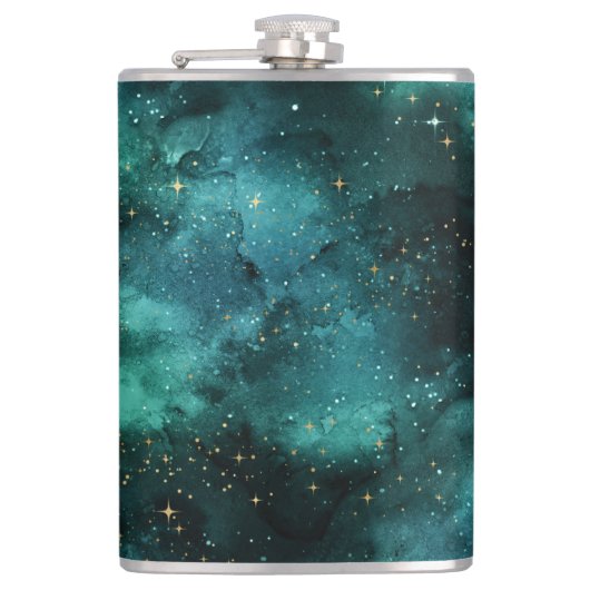 Flasques Teal galaxy Series Design 1 (Devant)