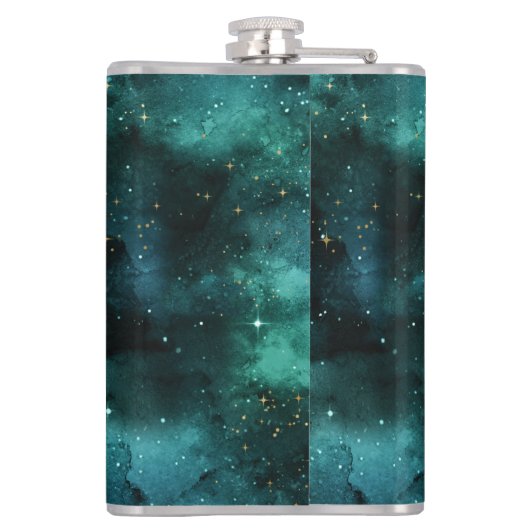 Flasques Teal galaxy Series Design 1 (Dos)