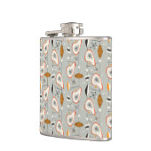 Flasques Teal géométrique et motif bleu (Gauche)