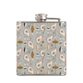 Flasques Teal géométrique et motif bleu (Dos)