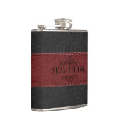 Flasques Team Groom Black & Red Leather (Droite)