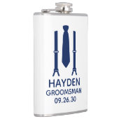 Flasques Témoin Cravate Bleue (Droite)