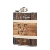 Flasques Témoin de mariage ton bois rustique (Gauche)