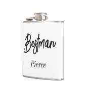 Flasques Témoins noir blanc mariage hommes d'honneur (Gauche)