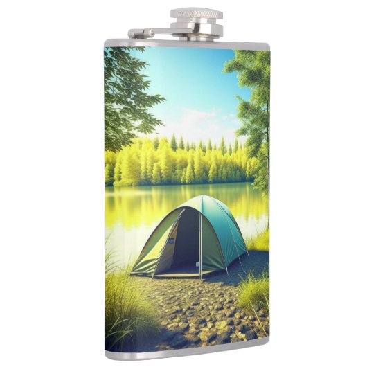 Flasques Tente dans une belle forêt au bord d'un lac (Droite)