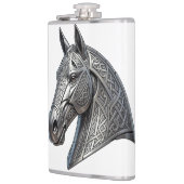 Flasques Tête de cheval argentée celtique majestueuse avec (Gauche)