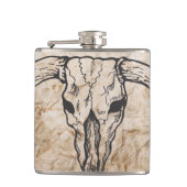 Flasques Texas Longhorn Bull Skull (Devant)