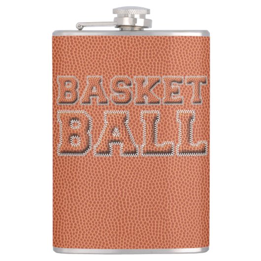 Flasques Texte et texture du basket-ball (Devant)