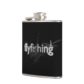 Flasques Texte typographique de la pêche à la mouche (Gauche)