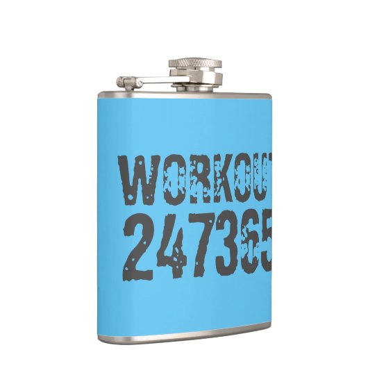 Flasques Texte usé et rayé Workout 247365 bleu (Droite)