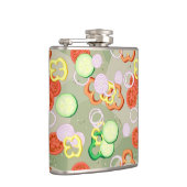 Flasques Texture avec des tranches de légumes (Droite)