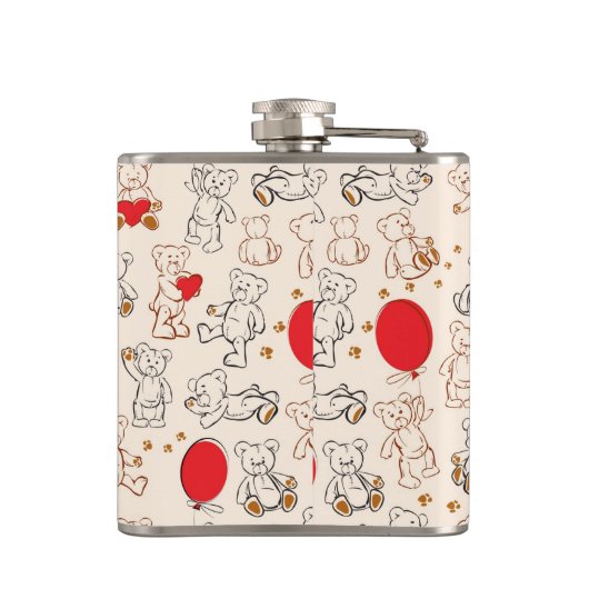 Flasques Texture avec le nounours (Dos)