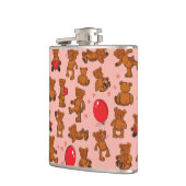 Flasques Texture avec le nounours, coeurs (Gauche)