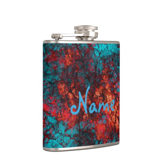 Flasques texture bleu foncé texturé en marbre de daim (Droite)