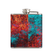 Flasques texture bleu foncé texturé en marbre de daim (Dos)