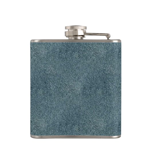 Flasques Texture bleue faite sur commande de rétro suède (Dos)