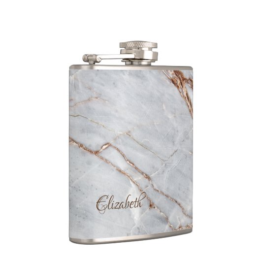 Flasques Texture cool en marbre gris gris or (Droite)