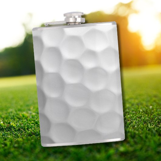 Flasques Texture de balle de golf blanche gaufree