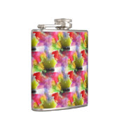 Flasques Texture de conception rouge, aquarelle jaune (Droite)